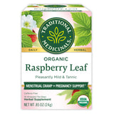 Traditional Medicinals Organic Raspberry Leaf Herbal Tea – Nightly Self-Care Ritual for Menstrual Cramp Relief, 16 Tea Bags