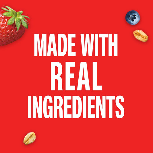 real fruit inclusions (1-1/2 strawberries, 4 blueberries, 2 raspberries per bar)