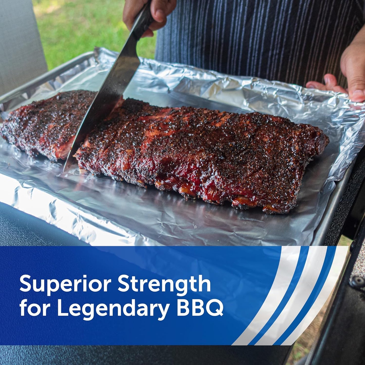 Reynolds Wrap Pitmaster's Choice Extra Thick Foil – Heavy-Duty Wrap for Backyard BBQs and Tailgates, 18 Inch Grill-Safe Roll