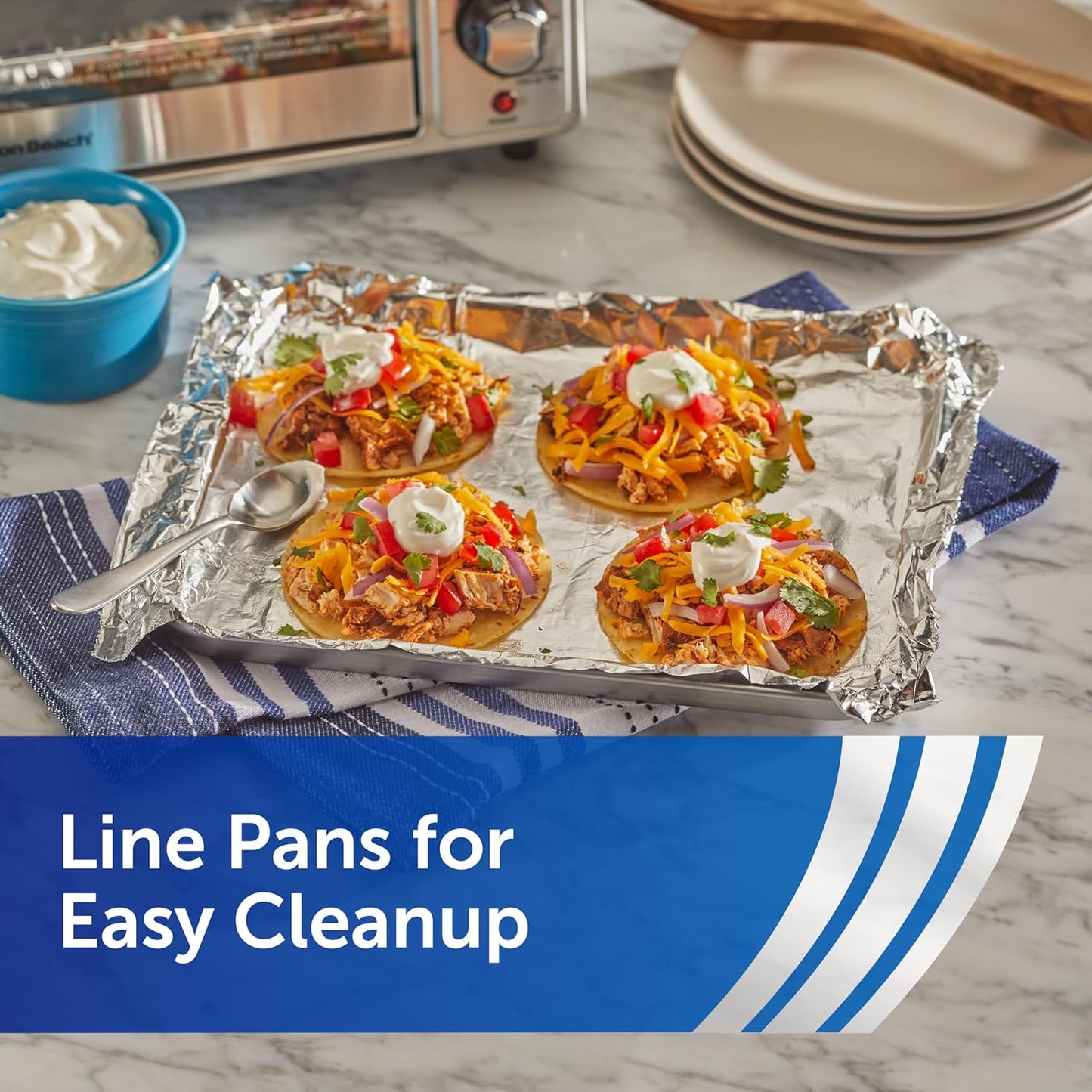 Reynolds Wrap Pre-Cut Foil Sheets – Busy Office Lunch Packing for Quick Midday Meals