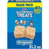 Rice Krispies Treats Original Marshmallow Squares – Kids Lunchbox Snack, 40 Individually Wrapped Cereal Bars