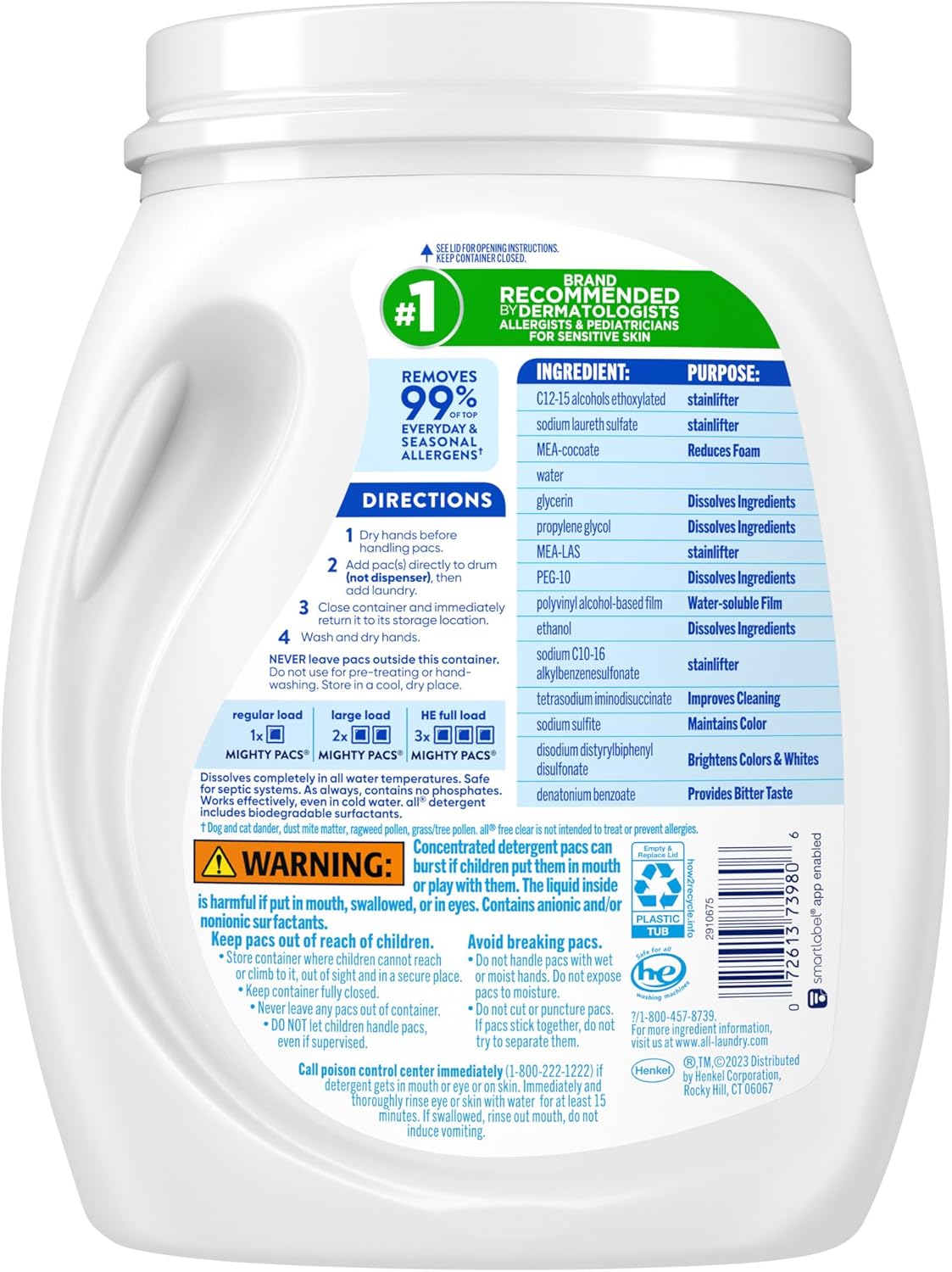 rinses clean of dirt, body oil, and allergen residues