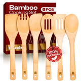 Riveira Organic Bamboo Utensils – Safe Wood Tools for Homes with Kids and Pets