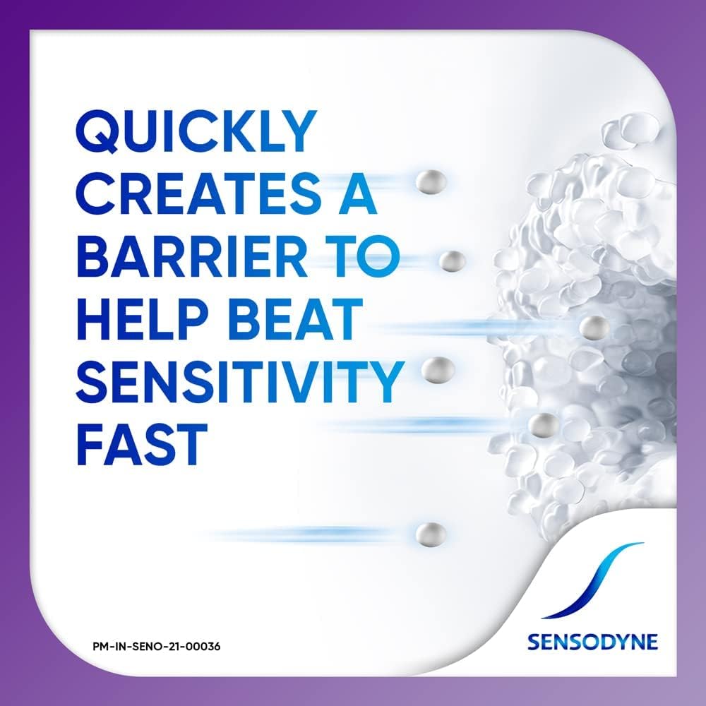 Sensodyne Sensitive Toothpaste Rapid Relief - 80 gm Pack of 2 for a Calming Nightly Oral Care Ritual