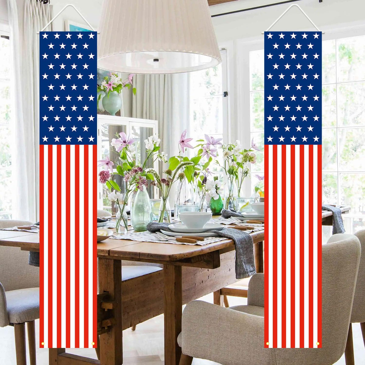set of 2 banners included for coordinated display