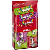 SKITTLES Fun Size Candy Bulk Variety – Kids Halloween Candy Bowl & Easter Basket Stuffer, 95 Piece Count