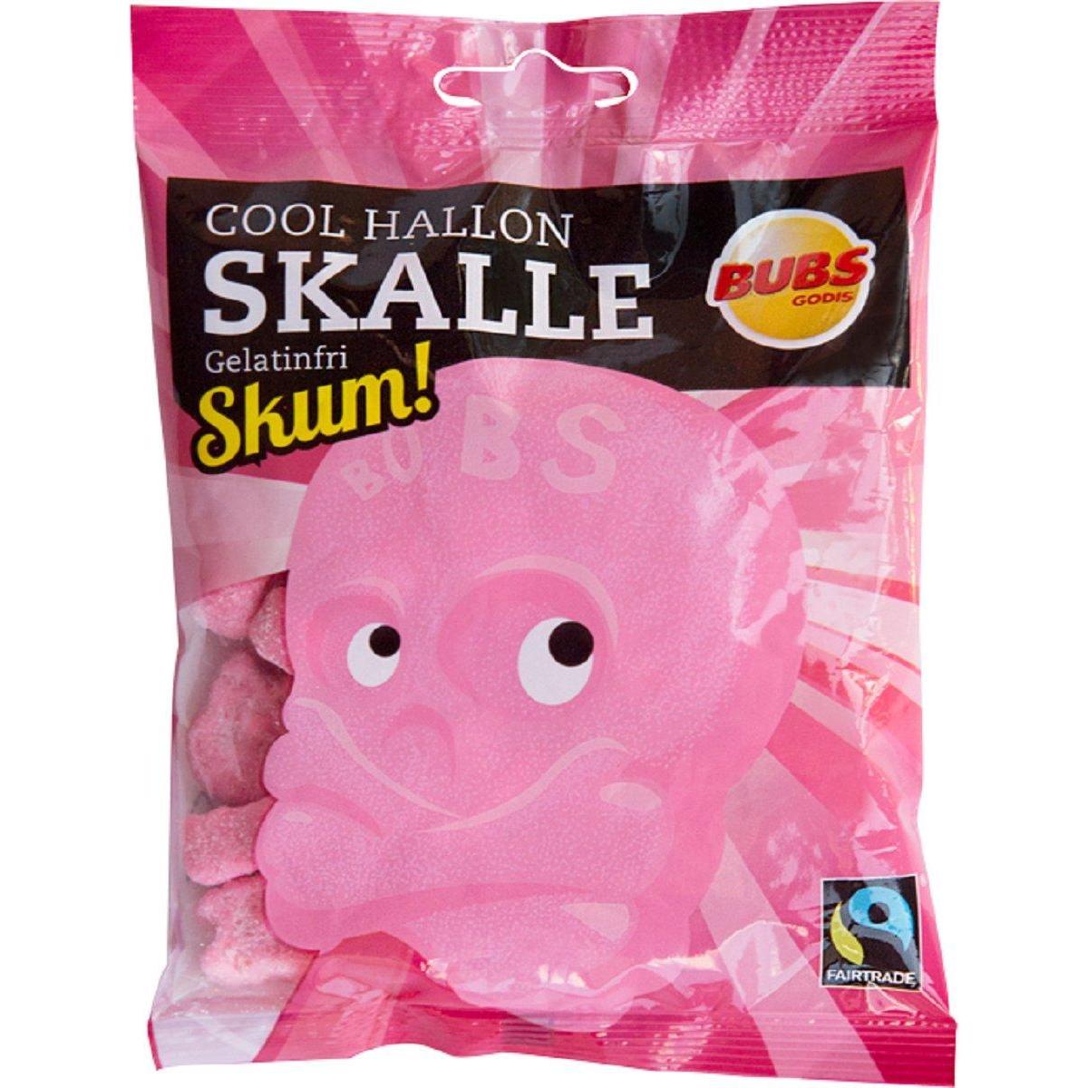 skull-shaped foam candy pieces with novel visual appeal