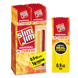 Slim Jim Snack Sticks & Real Cheese – Diet-Compliant Portion-Controlled Pack for Cravings on Plan