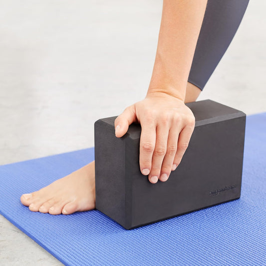slip-resistant textured surface for secure grip during poses