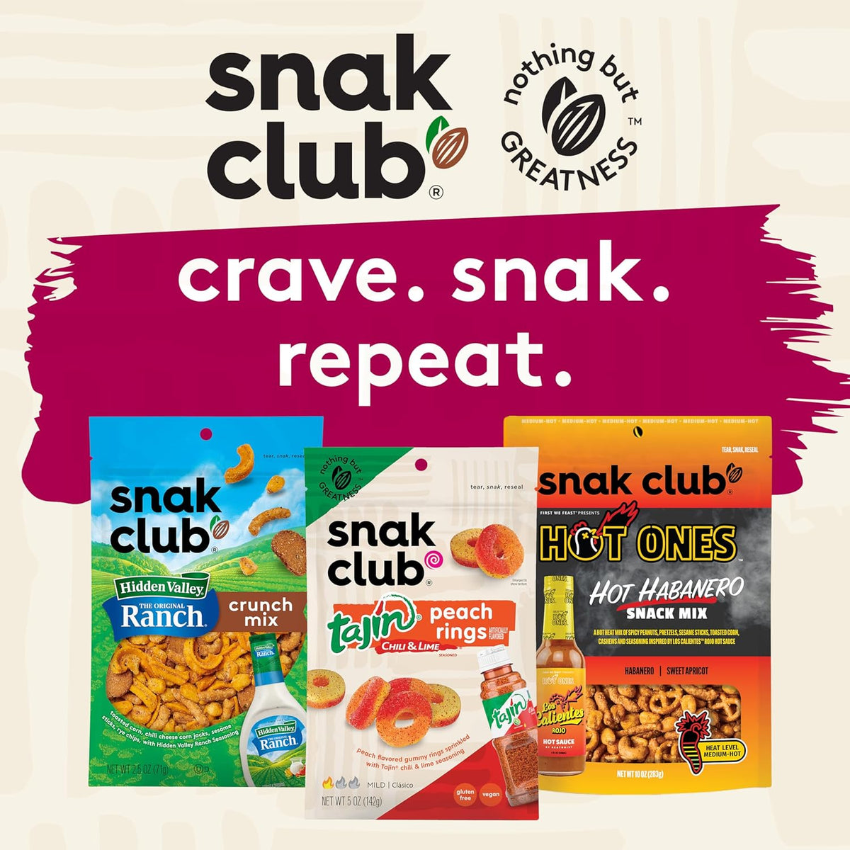 Snak Club Sweet & Salty Trail Mix, Family Size – Backpacking Pack Fuel for Outdoor Excursions, 14 oz Bag