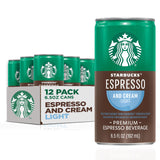 Starbucks Espresso & Cream Light, 6.5 Fl Oz Cans (12 Pack) — Streamlined Energy Source for Intentional, Less-Is-More Lifestyles