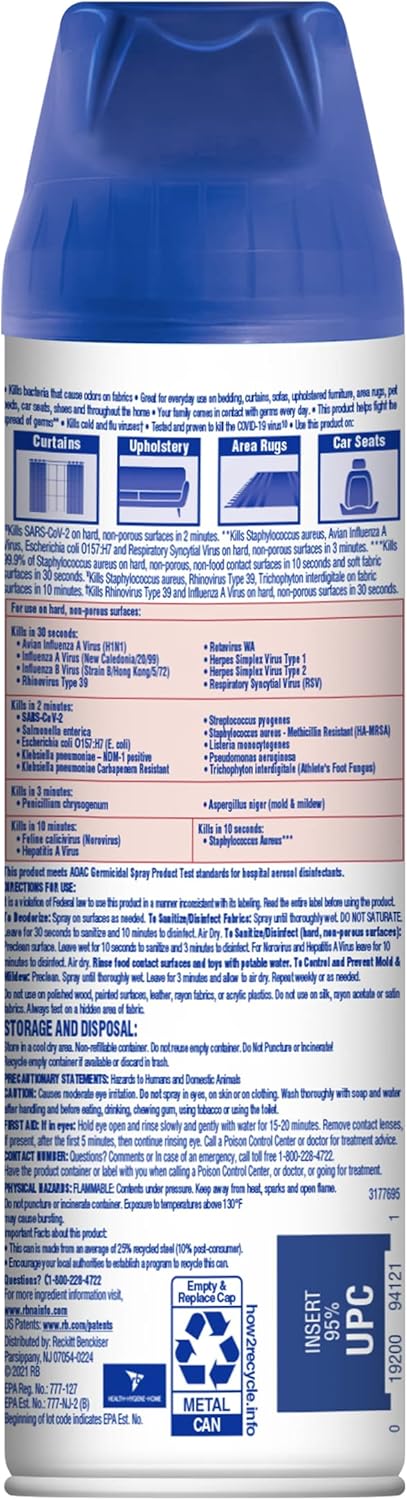 special wide-coverage nozzle delivering 2x wider spray vs. regular disinfectant sprays