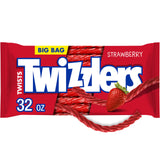 TWIZZLERS Twists Strawberry Candy – Holiday Stocking Stuffer and Valentine's Day Gift Bag, 16 oz
