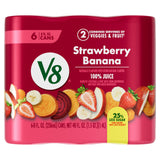 V8 +Energy Deliciously Green 100% Fruit and Vegetable Juice for School Lunchboxes, 8 fl oz Can (6 Pack) Kid Friendly Nutrition