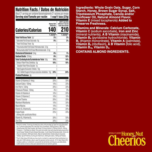 sweetened with real honey and natural almond flavor