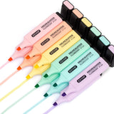 ZEYAR Pastel Highlighters 6-Pack – Productivity Marker Set for Library Study Sessions and Lectures