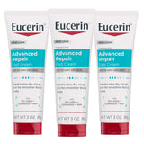 Eucerin Advanced Repair Foot Cream – Nightly Self-Care Ritual for Dry, Cracked Heels, Urea-Enriched 3 oz Tube, Pack of 3