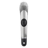 OXO Steel Soap Dispensing Dish Brush – Daily Kitchen Sink Hand-Wash Tool for Efficient Plate and Bowl Cleaning