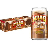 Mug Root Beer 7.5 oz Mini Soda Cans, Sugar-Portioned Caffeine-Free Soft Drink 10 Pack for Mindful Snacking