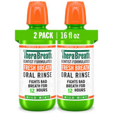 TheraBreath Fresh Breath Mouthwash – Non-Burning Alcohol-Free Formula Safe for Sensitive Mouths, 16 Fl Oz (2-Pack)