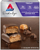 Atkins Endulge Chocolate Caramel Mousse Bar – Thoughtful Keto Gift for Her, 5 Count Carton