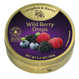 Cavendish & Harvey Wild Berry Hard Candy Drops – Soothing Throat and Dry Mouth Relief with Natural Berry
