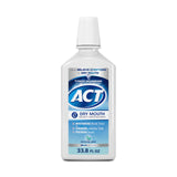 ACT Dry Mouth Mouthwash – Zero Alcohol Gentle Formula Safe for Sensitive Mouths and Older Adults, 33.8 fl. oz.
