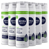 NIVEA MEN Sensitive Shave Foam – Dye-Free and Alcohol-Free Shaving Cream for Men with Reactive Skin