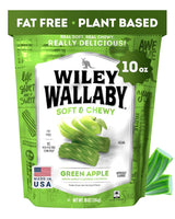 Wiley Wallaby Green Apple Licorice – Fat-Free, Low-Sugar Vegan Candy for Guilt-Free Mindful Snacking