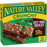 Nature Valley Crunchy Granola Bars, Oats 'n Dark Chocolate – Guilt-Free Dark Chocolate Snack for Health-Conscious Diets