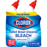 Clorox Bleach Toilet Bowl Gel Rain Clean, 99.9% Germ-Kill Disinfectant for Worry-Free Bathroom Sanitizing