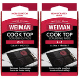 Weiman Cook Top Scrubbing Pads – Child-Safe Cleaning for Glass & Porcelain Stovetops, Burnt Food Remover