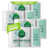 Seventh Generation Toilet Paper – Dye and Fragrance-Free Bath Tissue for Kids Bathrooms and Nurseries, 12 Rolls