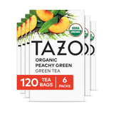 TAZO Organic Green Tea Peachy Green – Premium Botanical Blend for Elevated Afternoon Tea Service