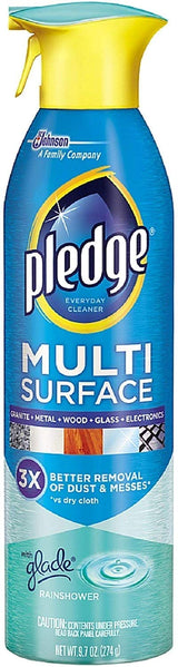 Pledge pH-Balanced Multisurface Cleaner Rainshower Scent for Mindful Bathroom and Self-Care Wind-Down Routines