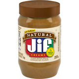 Jif Natural Creamy Peanut Butter Spread – Thoughtful Pantry Gift for College Students, 40 oz