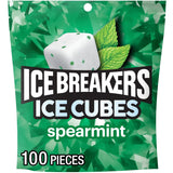 ICE BREAKERS Spearmint Gum Cubes 100-Piece Pouch – Birthday Party Favor Bag and Goody Bag Stuffer for Kids