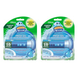 Scrubbing Bubbles Toilet Bowl Gel Stamps, Rainshower Scent, Touch-Free Cleaning Disc for a Clutter-Free Powder Room