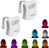 Ailun Motion Activated Toilet Night Light 2-Pack – Fall Prevention Nightlight for Elderly and Master Bathroom Safety