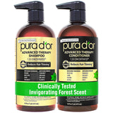PURA D'OR Advanced Therapy Biotin Shampoo & Conditioner Set – Premium 1.5x Concentrated Hair Regrowth Duo, 16oz Salon-Quality