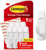 Command 5 lb Utility Hooks – Bedroom and Fireplace Mantel Decor Without Wall Damage