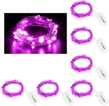 CYLAPEX 6 Pack Flameless Warm White Fairy Lights Battery Operated 7ft 20 LEDs Safe No Flame Alternative to Candles for Bedroom and Home