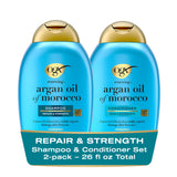 OGX Renewing + Argan Oil of Morocco Shampoo & Conditioner Set – Thoughtful Birthday and Mother's Day Hair Repair Gift for Her, 13 fl oz 2 Pack