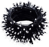 FULLBELL Black Wire Outdoor Fairy Lights 33ft 100 LED – Porch, Balcony & Camping String Lights Connectable Up to 6 Sets