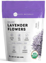 Kate Naturals Organic Lavender Flowers – Stress-Relief Nervine Tea Blend Base for Mindful Evenings