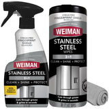 Weiman Stainless Steel Cleaner & Polish Kit – Thoughtful Housewarming Gift for New Homeowners, Complete 3-Piece Stainless Care Set
