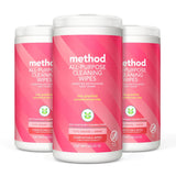 Method All-Purpose Cleaning Wipes Pink Grapefruit – Aromatherapy Scented Multi-Surface Wipes for Evening Kitchen Refresh