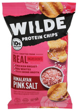 WILDE BRANDS Himalayan Pink Salt Chicken Chips – High-Protein Paleo Snack for Clean-Eating Wellness Routines, 2.25 oz Pouch