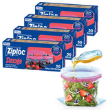 Ziploc Gallon Food Storage Bags – Clear See-Through Design for Clutter-Free Refrigerators