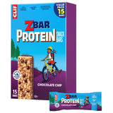 Zbar Protein Chocolate Chip - Non-GMO Protein Snack Bar for Health-Conscious Families, USDA Organic Oats (15 Pack)